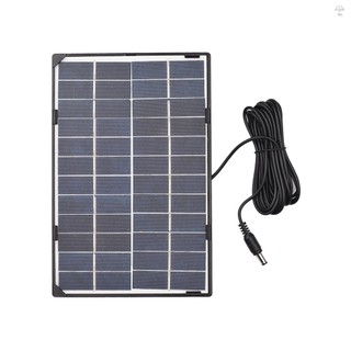 Bảng điều khiển năng lượng mặt trời 6W 12V cho camera an ninh ngoài trời, pin kèm đầu ra DC 10ft, chống nước, dùng cho đèn đường, sân vườn, máy bơm, quạt gia đình