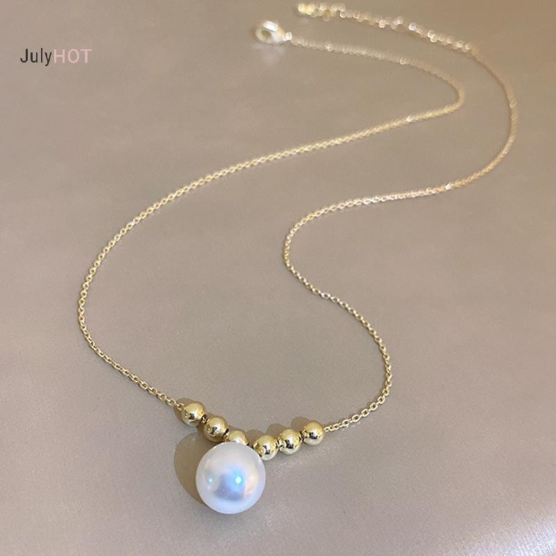 Julyhot Thanh Lịch Tinh Tế Ngọc Trai Mặt Dây Chuyền Xương Đòn Vòng Cổ Dành Cho Nữ Thiết Kế Độc Đáo Thời Trang Cô Gái Trang Sức Hàng Ngày Sinh Nhật Quà Tặng Massivedeals
