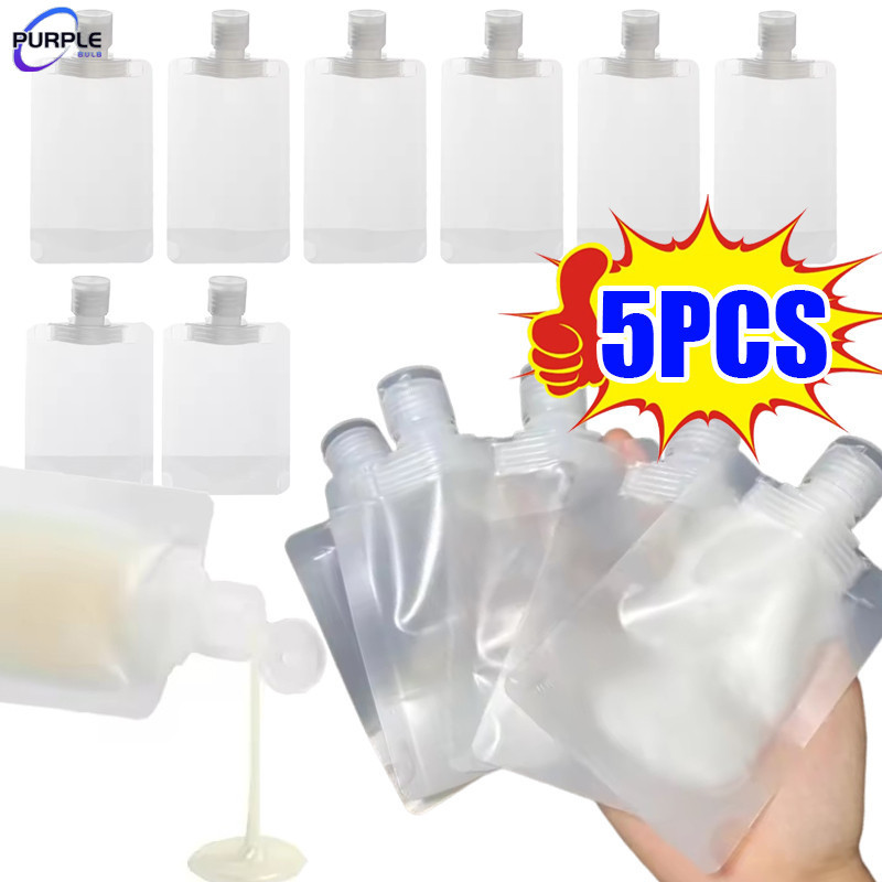 1 / 3 / 5 Cái Bóp Sữa Rửa Mặt Du Lịch Tắm Vỏ sò Chất Lỏng Phân Phối Túi Lotion Dispenser Túi Đổ Lại