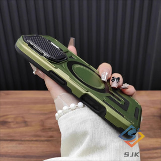 Ốp Lưng Cứng Giáp Quân Sự Cho iPhone 16 / 15 / 14 / 13 / 12 Pro Max / Plus Từ Tính Có Nắp Ống Kính Lật Bảo Vệ Camera Chống Sốc Hạng Nặng