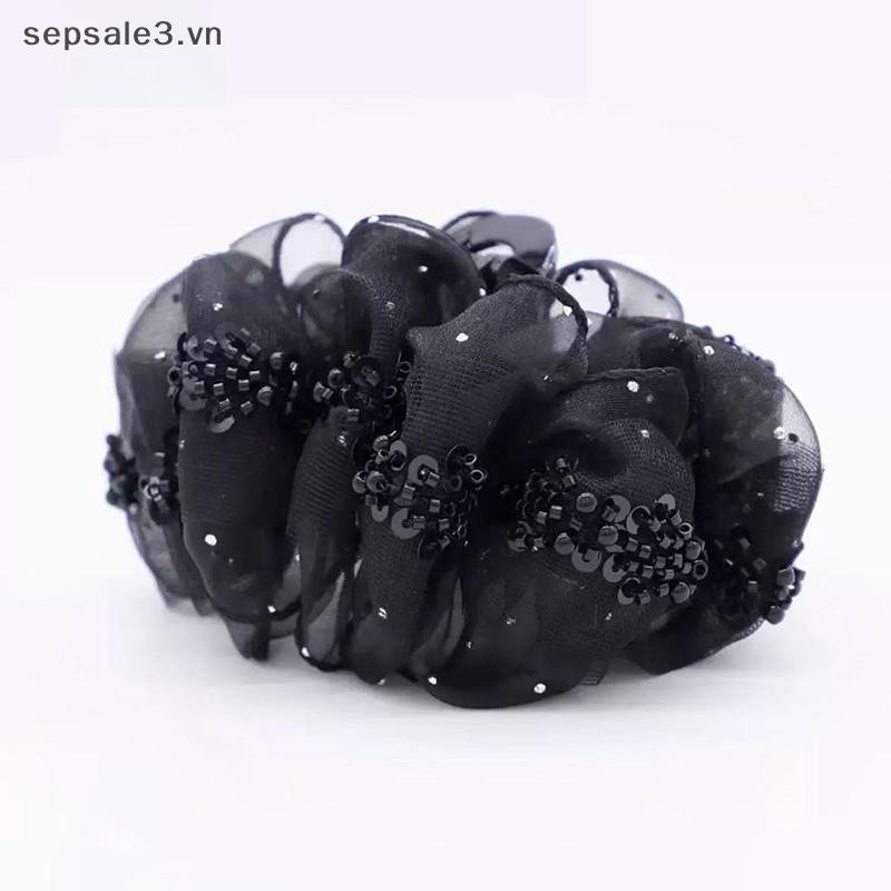 # Sepsale # Tính Khí Lưới Thanh Lịch Đám Mây Nắm Kẹp Tóc Đuôi Ngựa Kẹp Tóc Cho Nữ Mũ Phụ Kiện Tóc.