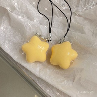 [Móc khóa] Dây đeo hình ngôi sao sữa dễ thương cho bé gái, mặt dây chuyền ngôi sao năm cánh mềm mại đáng yêu, quà tặng cho bạn bè và cặp đôi GEO6