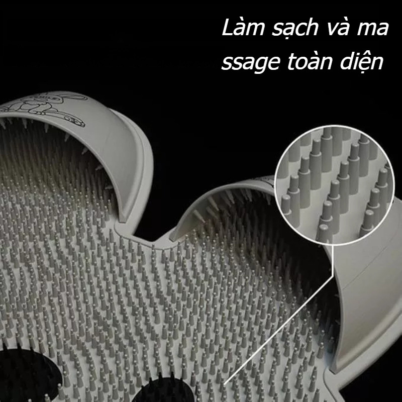 Tắm Chân Chà Thảm,Miếng Tắm Massage Sáng Tạo Dễ Thương,Thảm ngâm chân silicone,Hình dáng thỏ