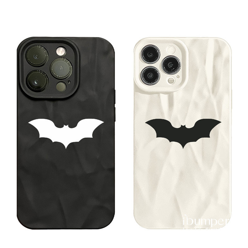 ibumpers Ốp Điện Thoại iPhone Họa Tiết Cặp Đôi Bát Mát Đơn Giản Cho IPhone 16 15 14 12 13 11 Pro Max IP 7 8 Plus X XS XR Xếp Ly Ốp Lưng Silicon Mềm Chống Sốc