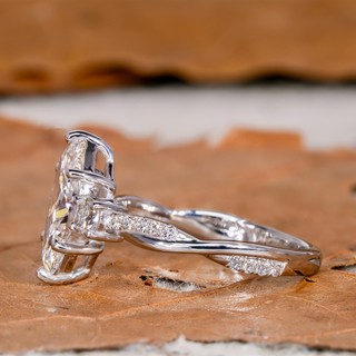 Châu Âu Mỹ ins Phong Cách Mới Độc Đáo Mắt Ngựa Nhẫn Zircon Nữ