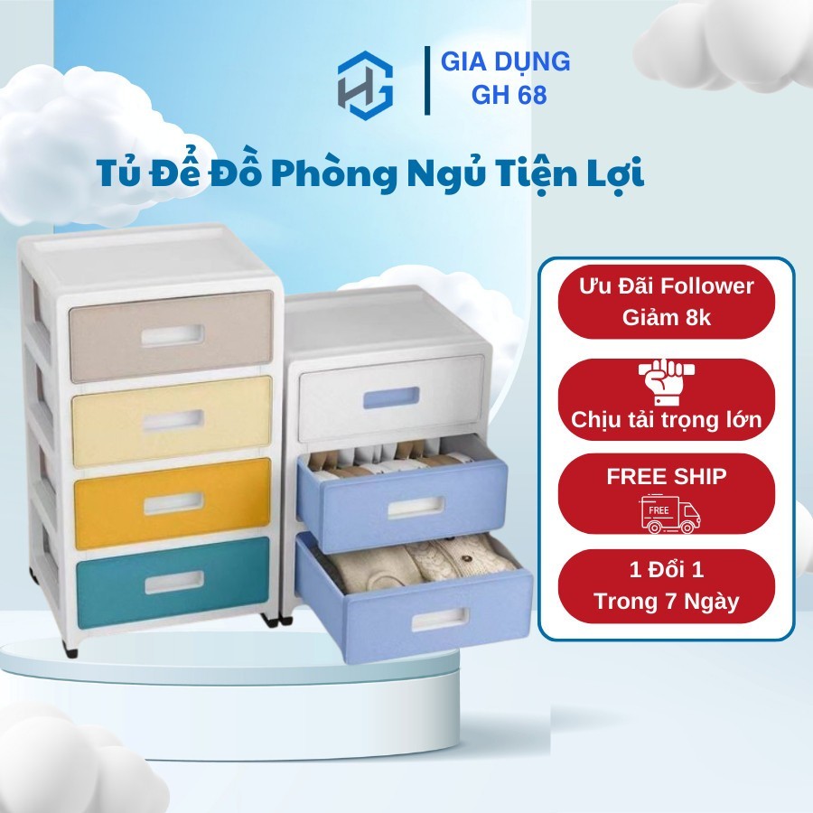 Tủ Để Đồ Phòng Ngủ Tiện Lợi 3/4/5/6 Tầng Có Bánh Xe,Tủ Đựng Đồ Lót, Tủ Đựng Đồ Đa Năng Tiện ích 132