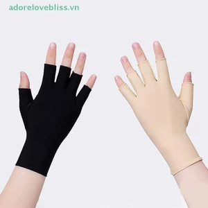 Thêm Mùa Hè Băng Lụa Nửa Ngón Găng Tay Nữ Thoáng Khí Mỏng Ngón Găng Tay Ngoài Trời Đi Xe Lái Xe Găng Tay Găng Tay BSS