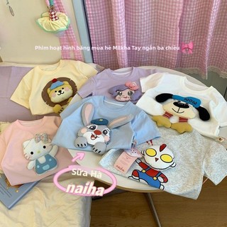 Áo Thun Trẻ Em In Hình Búp Bê 3D - Áo Thun Cartoon Dễ Thương Tay Ngắn Mùa Hè Cho Bé Trai Bé Gái