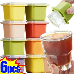 1 / 6 Chiếc Vuông Đá Viên Khuôn Thực Phẩm Nhựa Kem Khuôn Khay DIY Mùa Hè Đá Bóng Máy Làm