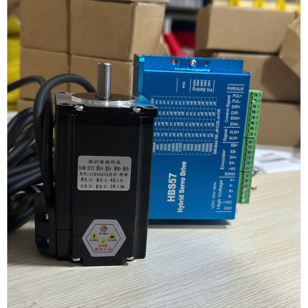 Bộ Động Cơ Bước Vòng Kín Hybrid step motor 57 2.2N 3N 3.6N.m drive ...