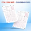 Phiếu tô thi trắc nghiệm chuẩn cấu trúc thi THPT quốc gia (theo form mới chuẩn 2025) A5