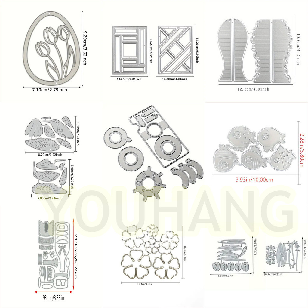 Khuôn cắt hoa và động vật bằng thép carbon Khuôn dập nổi DIY cho scrapbook