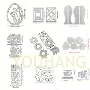 Khuôn cắt hoa và động vật bằng thép carbon Khuôn dập nổi DIY cho scrapbook