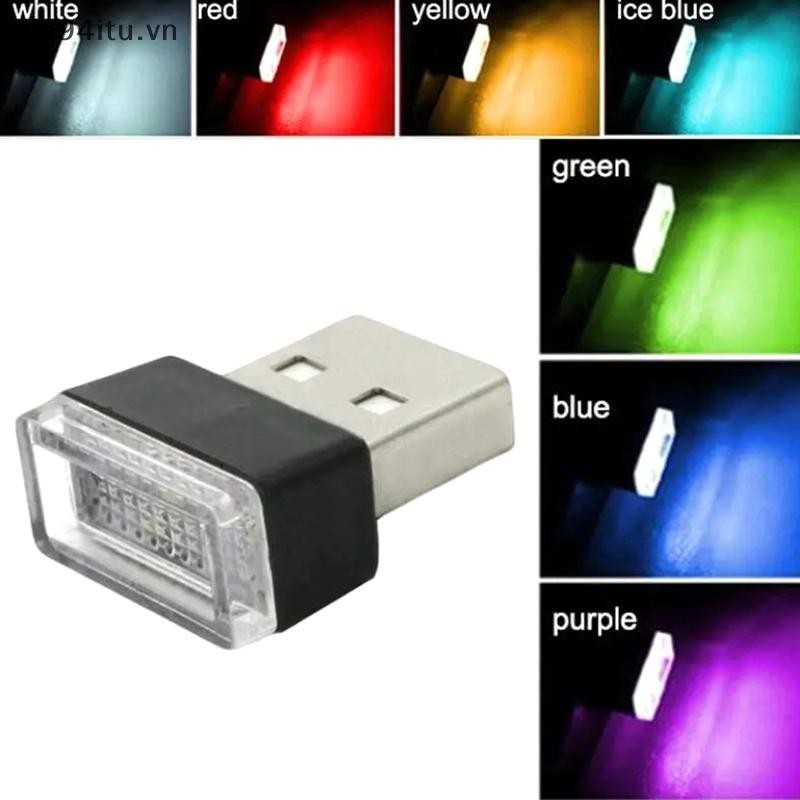 XOITU USB Bên Trong Đèn LED Ô Tô Tự Động Nội Thất Không Khí Đèn Trang Trí Đèn Chiếu Sáng PC Tự Động Nhiều Màu Sắc Ánh Sáng Nội Thất Ô Tô VN