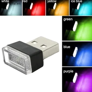 XOITU USB Bên Trong Đèn LED Ô Tô Tự Động Nội Thất Không Khí Đèn Trang Trí Đèn Chiếu Sáng PC Tự Động Nhiều Màu Sắc Ánh Sáng Nội Thất Ô Tô VN