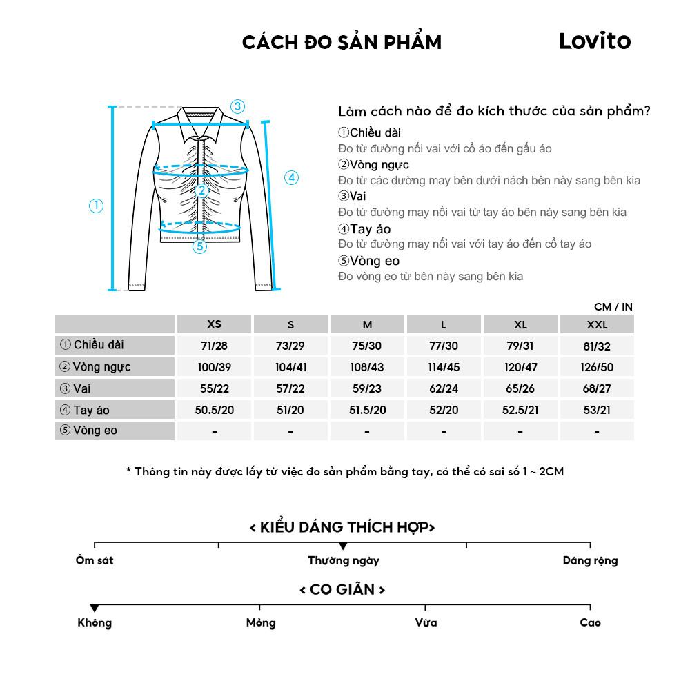 Ảnh Lovito Áo Sơ Mi Sọc Xanh Trắng Cúc Nhiều Màu Cho Nữ LNL70230 4