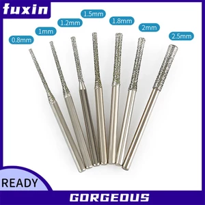 5 Mũi khoan phủ kim cương 0,8-2,5mm Chân 2,35mm cho thủy tinh Ngọc hổ phách