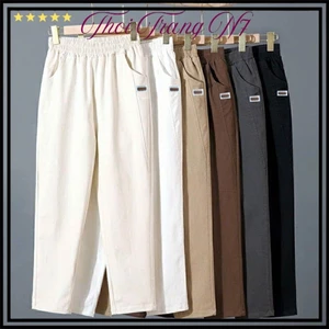 Quần Baggy Nữ Vải Kaki Cao Cấp In Logo Mặc Tôn Dáng Trẻ Trung Năng Động m80