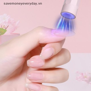 [savemoneyeveryday] Đèn Móng Tay Cầm Tay Di Động Cho Gel Ba Lan Nhanh Khô Đèn Pin Bút USB Máy Sấy Móng Tay Đèn LED UV [vn]