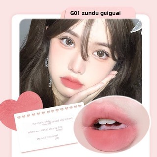 GOGO TALES Lip Glaze Ice Cube Lip Mud Matte Not Easy To Stick To The Cup Sinh viên bột mờ má hồng môi men