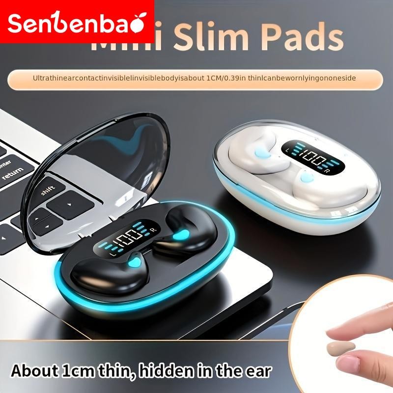 Senbenbao New X55TWS Tai nghe ngủ Bluetooth không dây Displa Tai nghe âm thanh nổi Hi-fi Tai nghe thể thao khử tiếng ồn chống nước cho tất cả các điện thoại