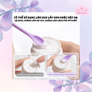 [Bộ 3 cây] Dụng cụ muỗng lấy mỹ phẩm silicon 2 đầu tiện lợi đủ kích thước tái sử dụng