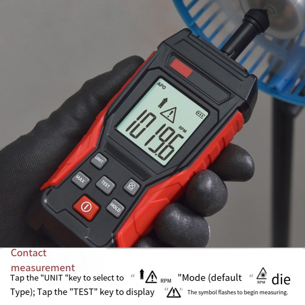 Compact Design Digital Tachometer Measuring Rotational Speed ...
