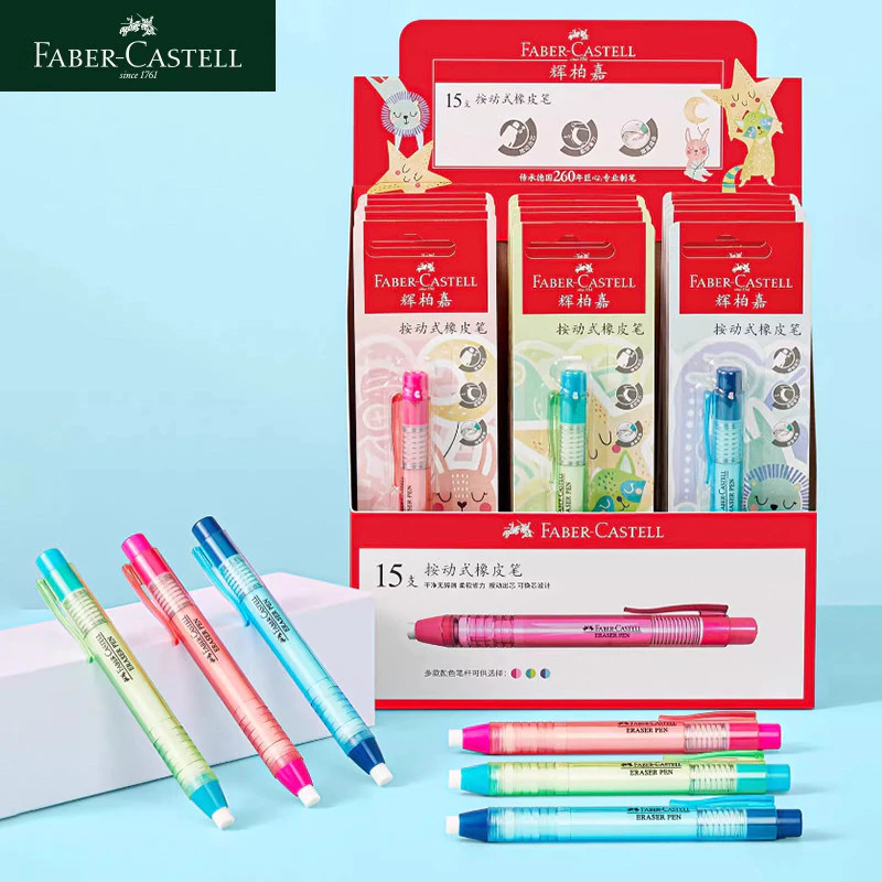 Faber-castell Loại Đẩy Bút Tẩy Màu Bút Chì Văn Phòng Phẩm Cho Học Sinh Sửa Đổi Dụng Cụ