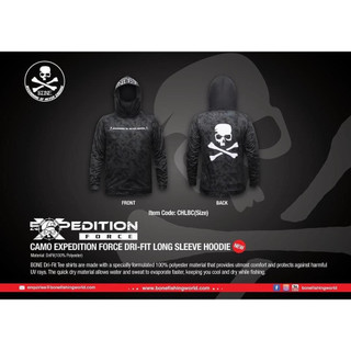 Áo Hoodie Bone Chlbc Dry Fit dài màu đen Camo