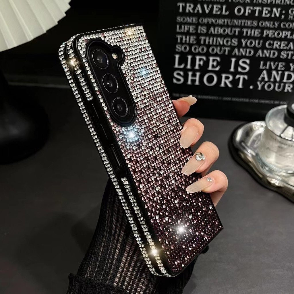 Dành Cho Samsung Galaxy Z Fold7 Cao Cấp Sang Trọng Độc Đáo Quy Trình Lấp Lánh Ốp lưng Galaxy Z Fold 3 4 5 6 7 Phong Cách Xu Hướng Gấp Lưng Điện Thoại Bảo Vệ