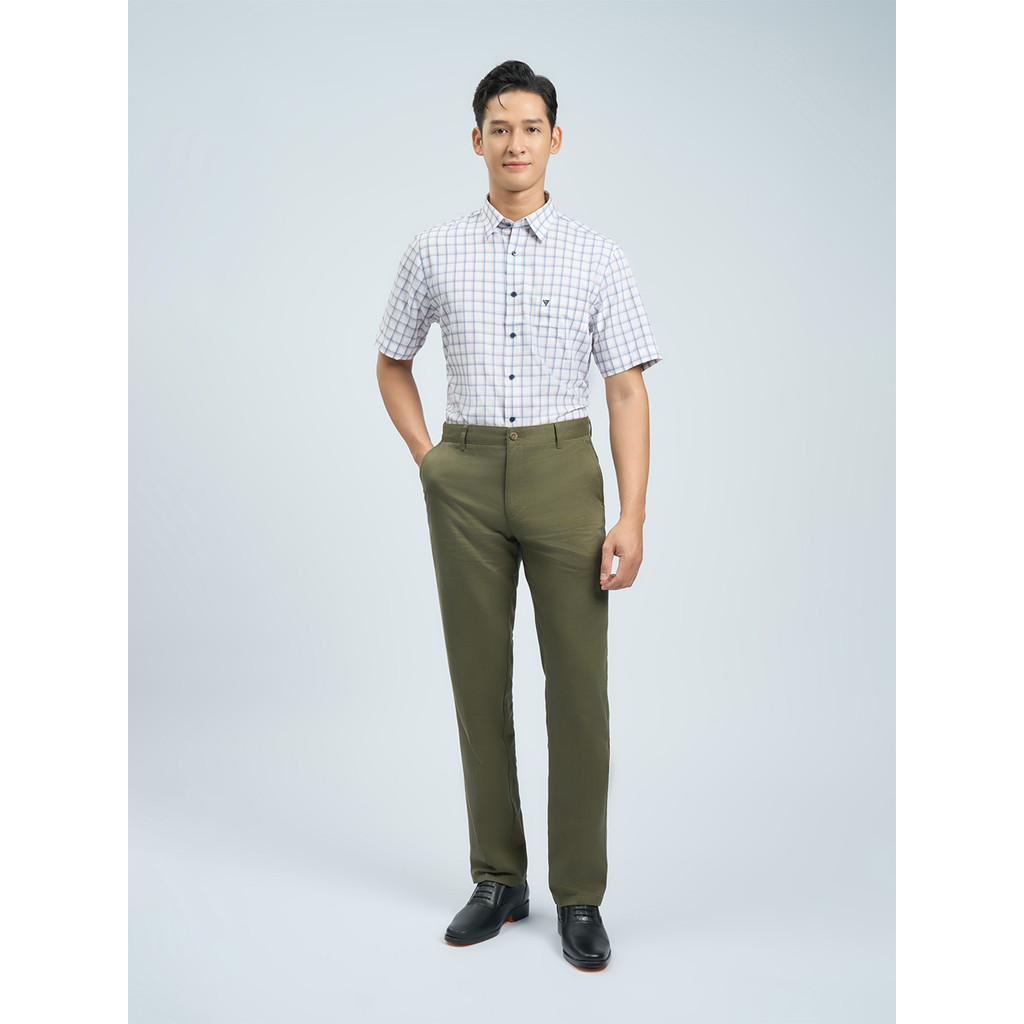 Quần khaki 1ly VIETTIEN SMART CASUAL vải 100%Cotton phom regular VT00000144