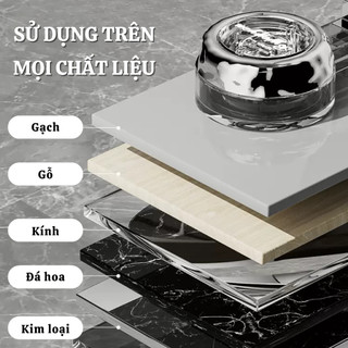 Thanh móc treo quần áo nhà tắm hút chân không siêu chịu lực, Móc treo đồ đa năng hít tường nhà bếp