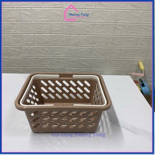 Combo 4 Giỏ Đựng Đồ Có Quai Xách Nhựa, Giỏ Đựng Đồ Nhà Tắm, Đựng Mỹ Phẩm Đa Năng - Phương Trang