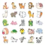 Combo 50 Nhãn Dán Sticker Hình Con Voi, động Vật Ngộ Nghĩnh Cute Trang Trí Máy Tính, điện Thoại, Bìa Sách