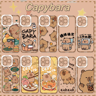 Vỏ Capybara Cho IPhone 13 12 Mini Pro Max 11 Phim Hoạt Hình TPU Mềm Bảo Vệ Toàn Diện Cặp Đôi Vỏ Điện Thoại Dễ Thương