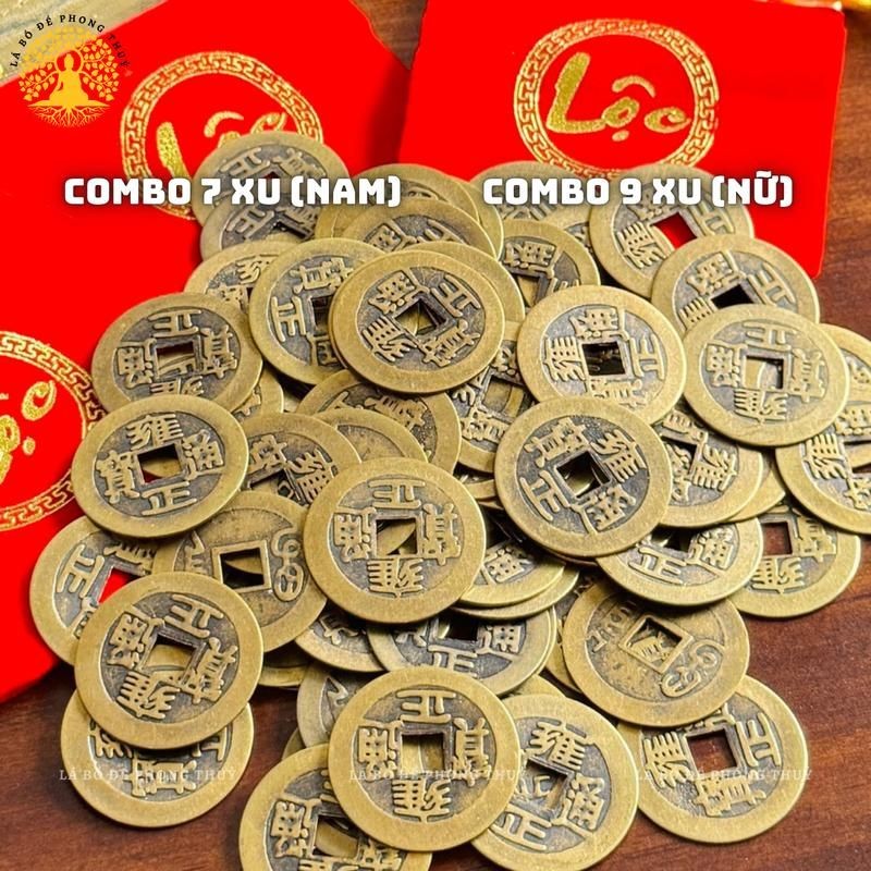 [TẶNG TÚI NHUNG LỘC] Đồng Xu Âm Dương Ngũ Đế Cổ Đã Khai Quang Xin Lộc Bình An May Mắn Decor Phong Thuỷ Nam Nữ
