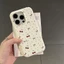 Ốp Điện Thoại Da Mềm Anh Đào Dễ Thương Cho iPhone 17 16 15 14 13 12 11 Pro Max X Xr Xs Max
