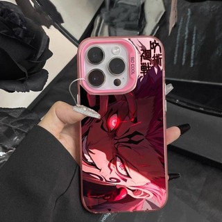 Anime Jujutsu Kaisen Gojo Satoru Ryomen Ốp Lưng Cho Iphone 16 15 14 13 12 11 Pro Max 16 Plus Vỏ Điện Thoại Cứng Acrylic Laser IMD Armor Chống Sốc In Mờ
