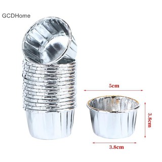 Gcdhome 50 Chiếc Cupcake Giấy Gói Bánh Vàng Bạc Cupcake Nướng Cốc HOT