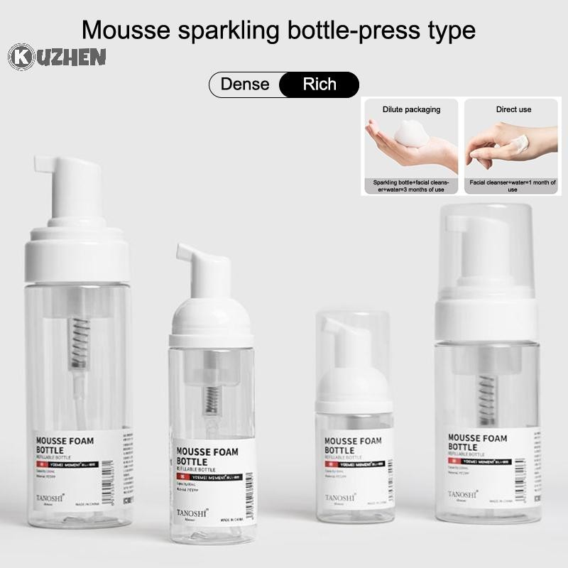 Kuzhen Bọt Bơm Chai Du Lịch Tạo Bọt Hộp Đựng Xà Phòng Tay Lash Sữa Rửa Mặt Dầu Gội Mousse Bơm Có Thể Đổ Lại Hộp Đựng HOT