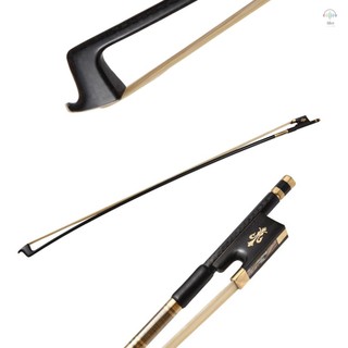4 / 4 Violin Fiddle Nơ Sợi Carbon Tròn Dính Gỗ Mun Ếch Đuôi Ngựa Tóc Cân Bằng Tốt