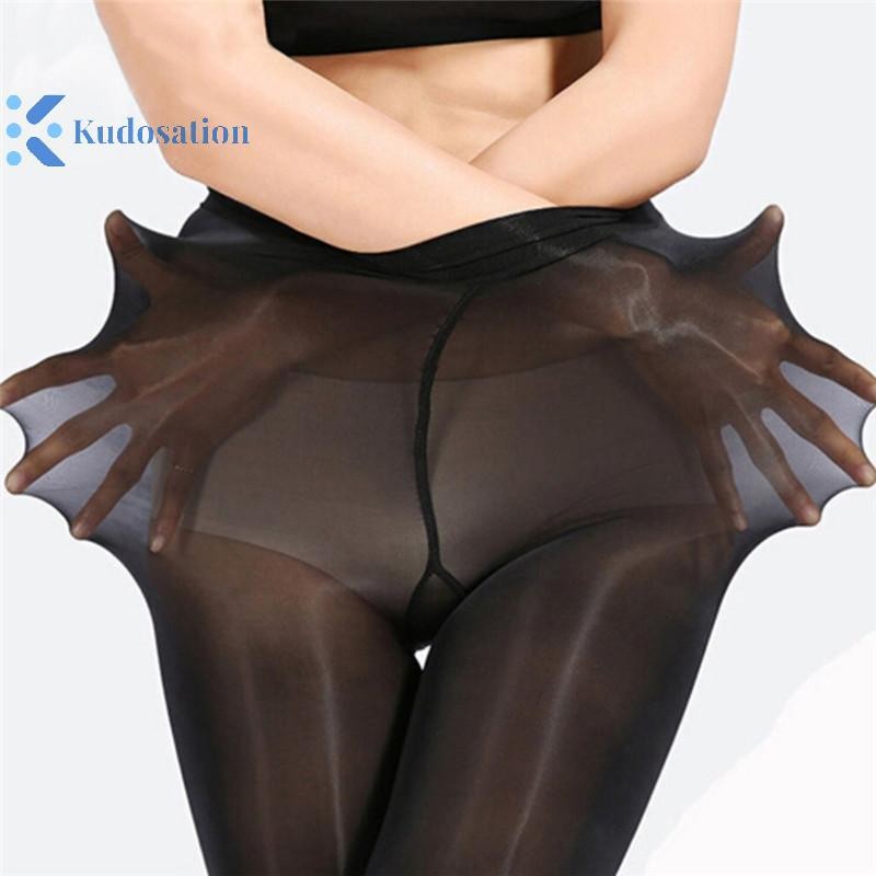 Kudosation Quần Co Giãn Gợi Cảm Vớ Lụa Quần Skinny Ngăn Ngừa Móc Nữ Thả