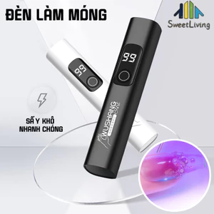Đèn hơ móng mini cầm tay, Màn Hình led Hiển Thị Nhanh Chóng,Đèn Làm Móng Led,Kèm Sạc USB