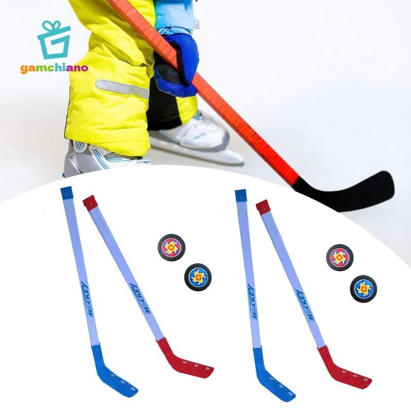 Gamchiano Kids Street Hockey Stick Set Bóng khúc côn cầu ngoài trời cho sân chơi ngoài trời
