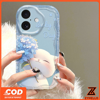 Tương thích với OPPO Reno 13F 5G Reno 13 Pro Reno12 F 5G Reno 12 Reno11 F Reno 11 5G Reno 10 Reno 8T Reno 8Z Reno 7Z Reno8 Reno7 Reno6, Ốp điện thoại TPU chống sốc hình mèo Hydrangea