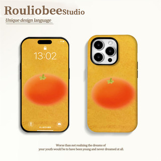 Ốp điện thoại 2 trong 1 màu cam cùn tương thích với iPhone 15 Pro Max, Apple 16 14 Plus 11 / 12 / 13 Pro Max, vỏ bảo vệ chống sốc mới