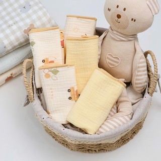 M&B Khăn xô muslin 4 lớp cao cấp mềm mại, thấm hút tốt dành cho bé trai bé gái kích thước 25x28cm và 75x100cm