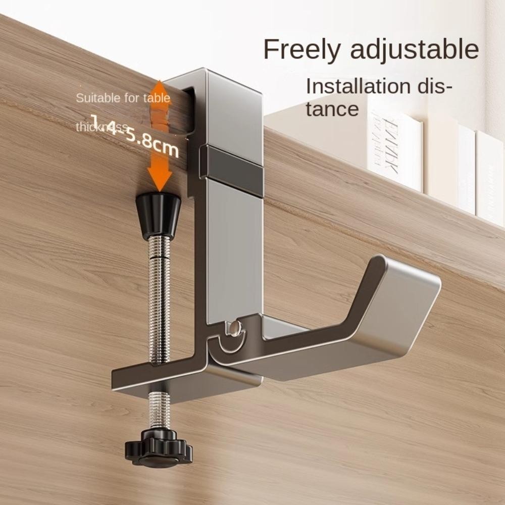 Móc treo túi treo SLICELLIFE, Giá đỡ bên bàn di động không đục lỗ, Bàn móc bàn hợp kim nhôm đa chức năng có thể tháo rời