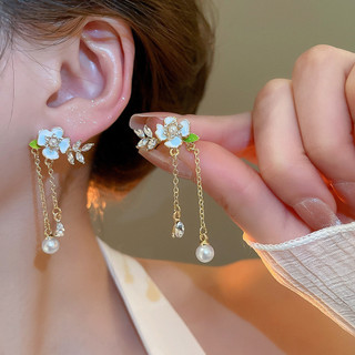 Siêu Cổ Tích Rừng Phong Cách Bướm Bông Tai Hoa Nữ Thời Trang Nhỏ Tươi Tính Khí Bông Tai Độc Đáo Tính Khí Tua Rua Bông Tai