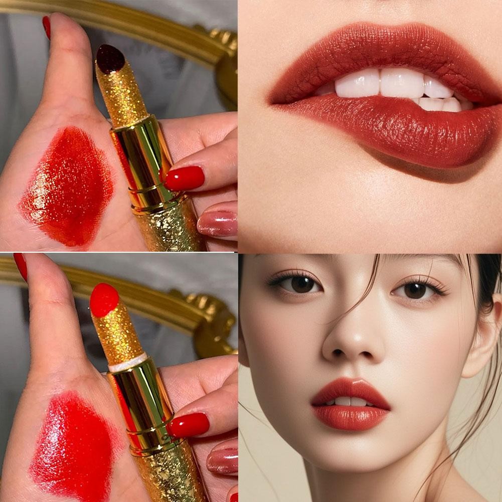 Son Môi Lấp Lánh Sáng Bóng Dưỡng Ẩm Nhấp Nháy Lâu Dài Và Sáng Lâu Dài Dễ Dàng Đỏ D1i1